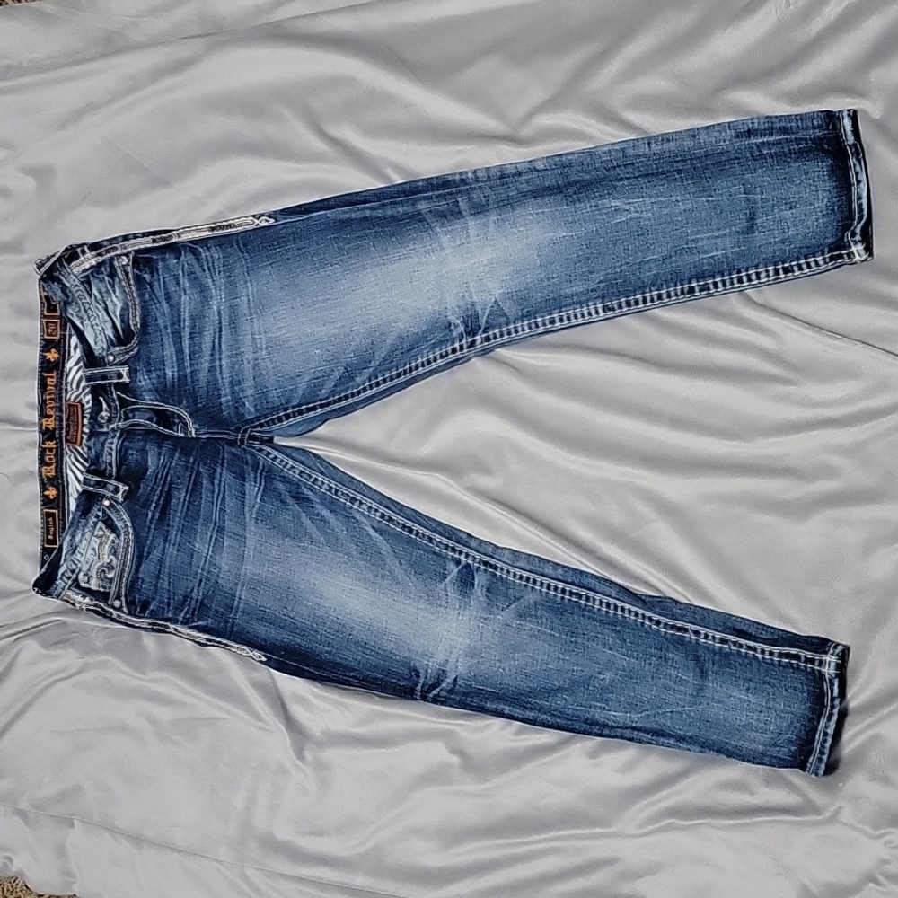 Rock Revival Saylah Easy Ankle Skinny Jeans Womens Sz 28